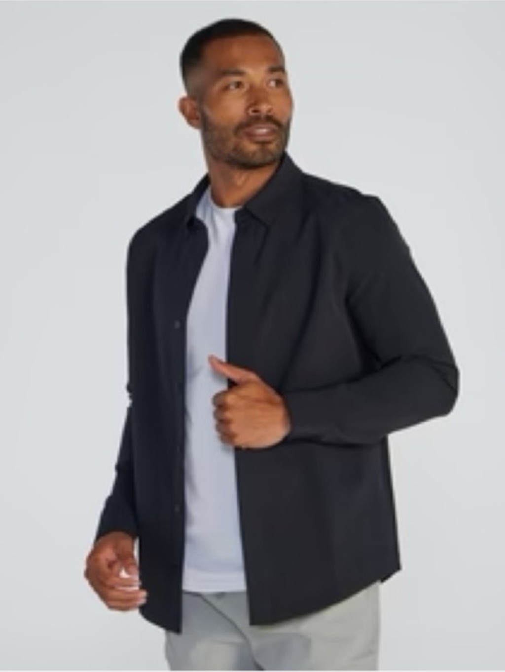 Bylt Men's Tech Nylon Shirt Jacket, Medium, Black
